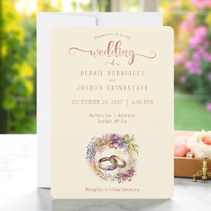 Elegant Wedding Featuring Floral Accents Invitation