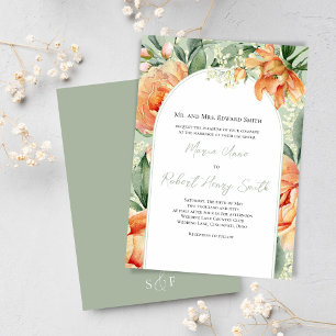 Elegant Wedding Floral Boho Arch Invitation