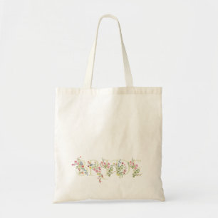 elegant wedding floral spring BRIDE Bridal Shower Tote Bag