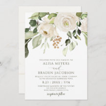 Elegant Wedding Foliage Greenery Gold White Floral