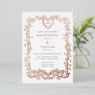Elegant Wedding French Frame Heart 