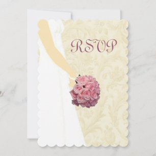 Elegant Wedding Gown Response Card