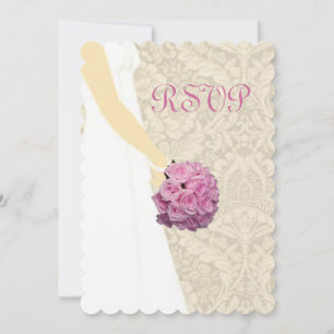 Elegant Wedding Gown Response Card