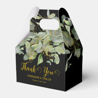 Elegant Wedding  Green Eucalyptus Foliage Wedding  Favour Box