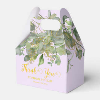 Elegant Wedding  Green Eucalyptus Foliage Wedding  Favour Box