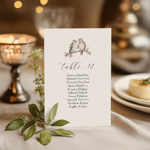Elegant Wedding Guest Seating Chart Card