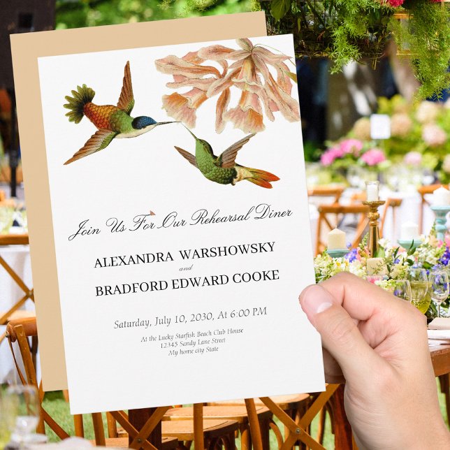 Elegant Wedding Hummingbird Blush Pink Lily  (Creator Uploaded)