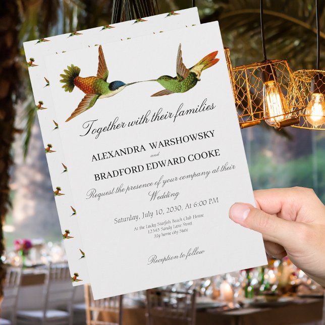 Elegant Wedding Hummingbird Light Grey (Creator Uploaded)