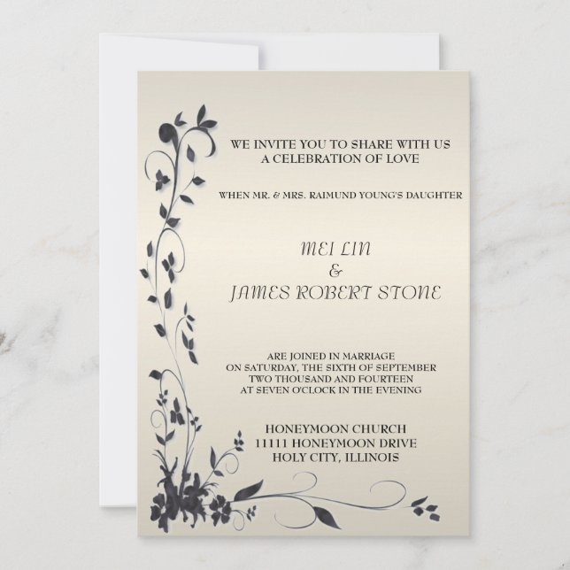 Elegant Wedding Invitation (Front)