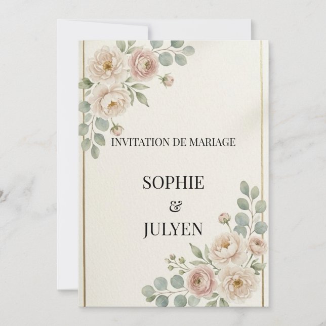 Elegant Wedding Invitation (Front)
