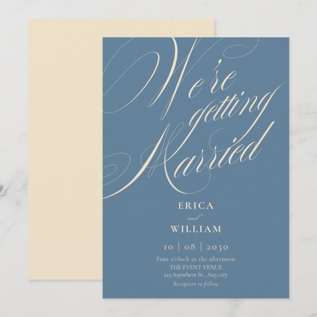 Elegant wedding  invitation (Front/Back)