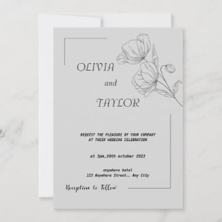 Elegant wedding invitation