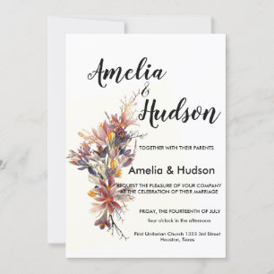 Elegant wedding invitation