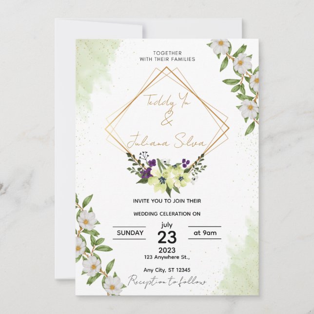 Elegant Wedding Invitation (Front)
