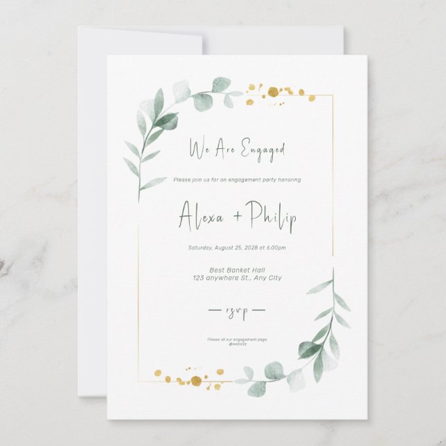 Elegant Wedding Invitation (Front)
