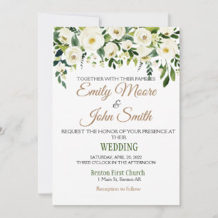 Elegant wedding invitation