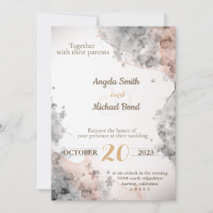 Elegant wedding invitation