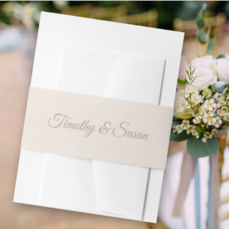 Elegant Wedding Invitation Belly Band