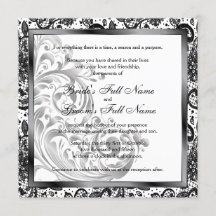Elegant Wedding Invitation - Black