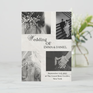 Elegant Wedding Invitation – Black & White