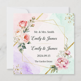 elegant  wedding invitation card