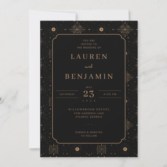 Elegant Wedding Invitation Card (Front)