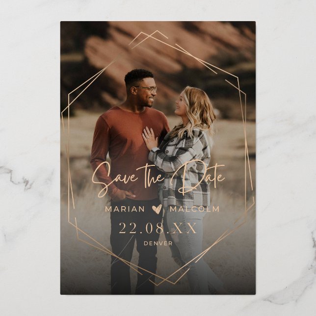 Elegant wedding invitation card (Front)