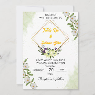 Elegant Wedding Invitation Card – Customisable