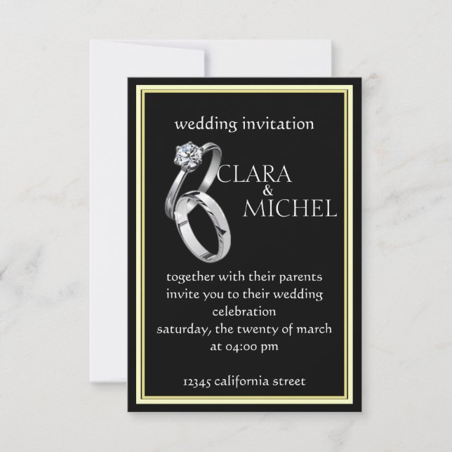 ELEGANT WEDDING INVITATION CARD FOR A WONDERFUL OC (Front)