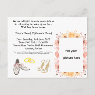 Elegant Wedding Invitation Card | Romantic Floral 