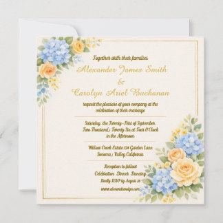 Elegant Wedding Invitation - Customisable