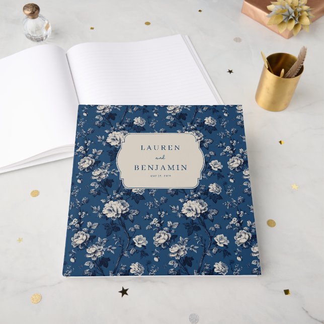 Elegant Wedding Invitation Design Guest Book (Front Open)