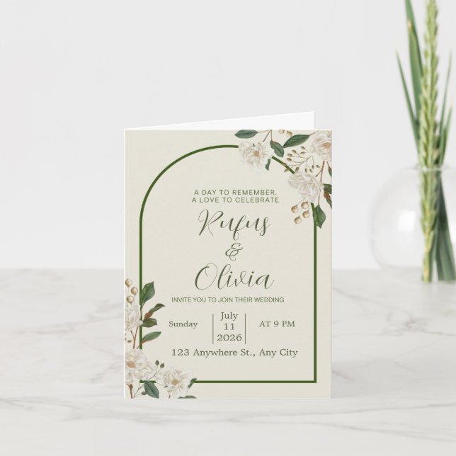 Elegant Wedding Invitation Design – Personalised (Front)