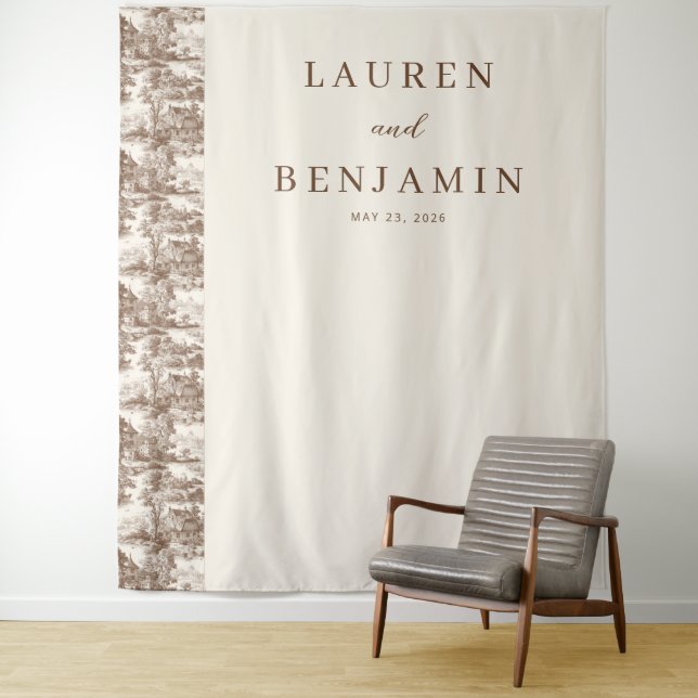 Elegant Wedding Invitation Design Tapestry (In Situ)