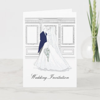 Elegant Wedding Invitation First Kiss