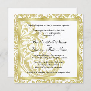 Elegant Wedding Invitation - Gold
