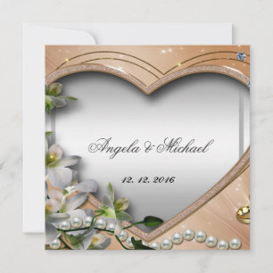 Elegant Wedding Invitation Heart