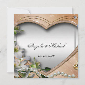 Elegant  Wedding Invitation Heart