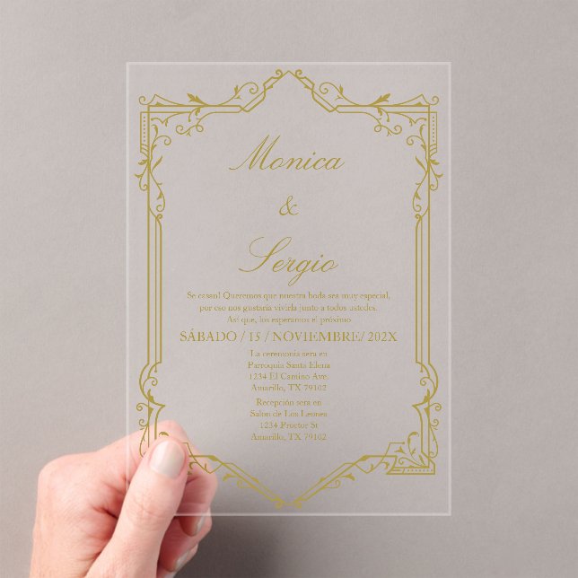 Elegant Wedding Invitation in Spanish (Insitu (Handheld))
