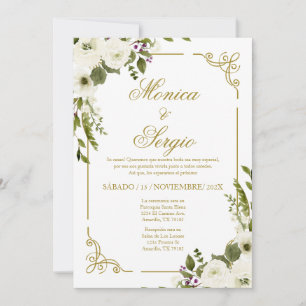 Elegant Wedding Invitation in Spanish
