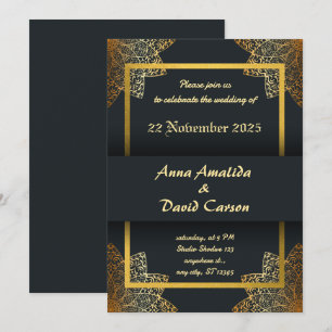 Elegant Wedding Invitation   Modern Wedding Card