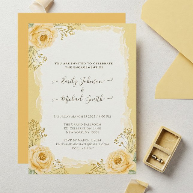 Elegant wedding invitation template, classic (Creator Uploaded)
