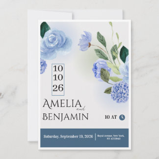 Elegant Wedding Invitation Template | Luxury Flora