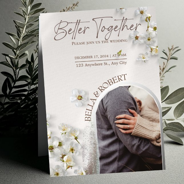 Elegant Wedding Invitation with Silver Glitter (Creator Uploaded)