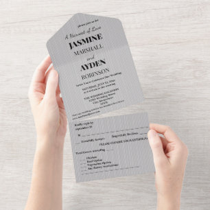 Elegant Wedding Invite   Tearaway RSVP Luxe