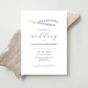 Elegant Wedding Invites Watercolor Lavender