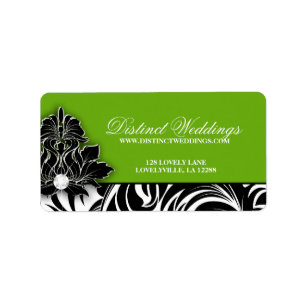 Elegant Wedding Label Jewellery Logo Lime Green