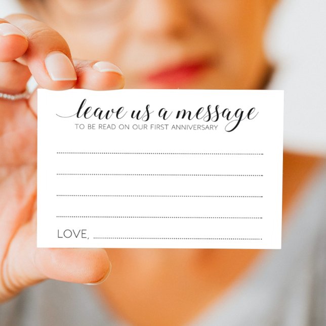 Elegant Wedding Leave Us A Message Advice Cards (Creator Uploaded)