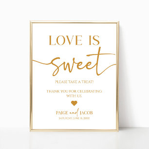 Elegant Wedding Love Is Sweet Treat Table Sign