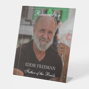 Elegant Wedding Memorial Chair Vignette Photo Pedestal Sign